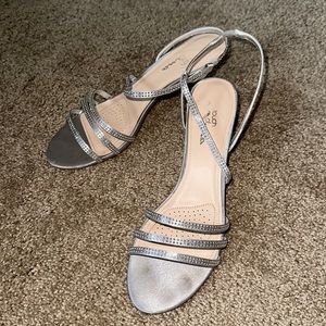 Silver Sandal Heels